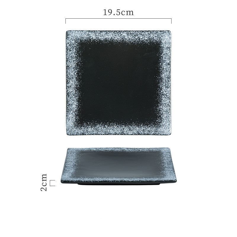 Creative Ceramic Plate Square Household - Grand Goldman