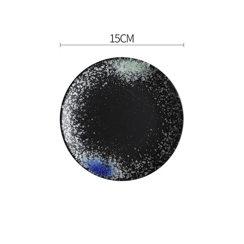 Creative Disc Flat Plate Shallow Plate Japanese Ceramic Tableware - Grand Goldman