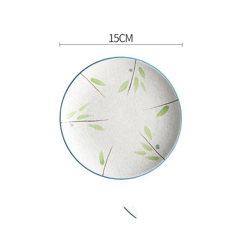 Creative Disc Flat Plate Shallow Plate Japanese Ceramic Tableware - Grand Goldman