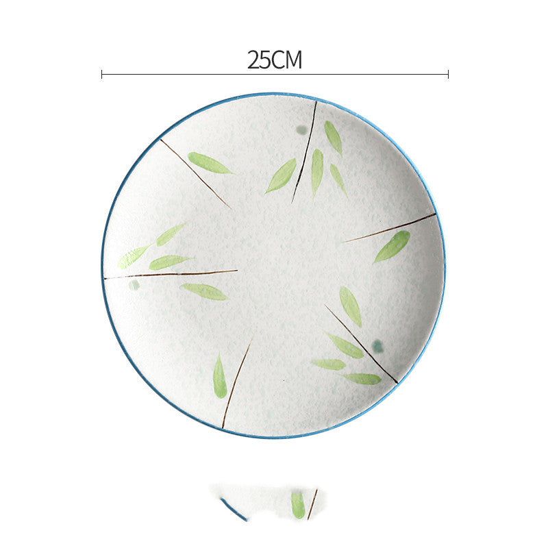 Creative Disc Flat Plate Shallow Plate Japanese Ceramic Tableware - Grand Goldman