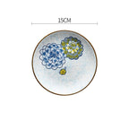 Creative Disc Flat Plate Shallow Plate Japanese Ceramic Tableware - Grand Goldman