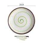 Creative Disc Flat Plate Shallow Plate Japanese Ceramic Tableware - Grand Goldman