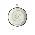 Creative Disc Flat Plate Shallow Plate Japanese Ceramic Tableware - Grand Goldman