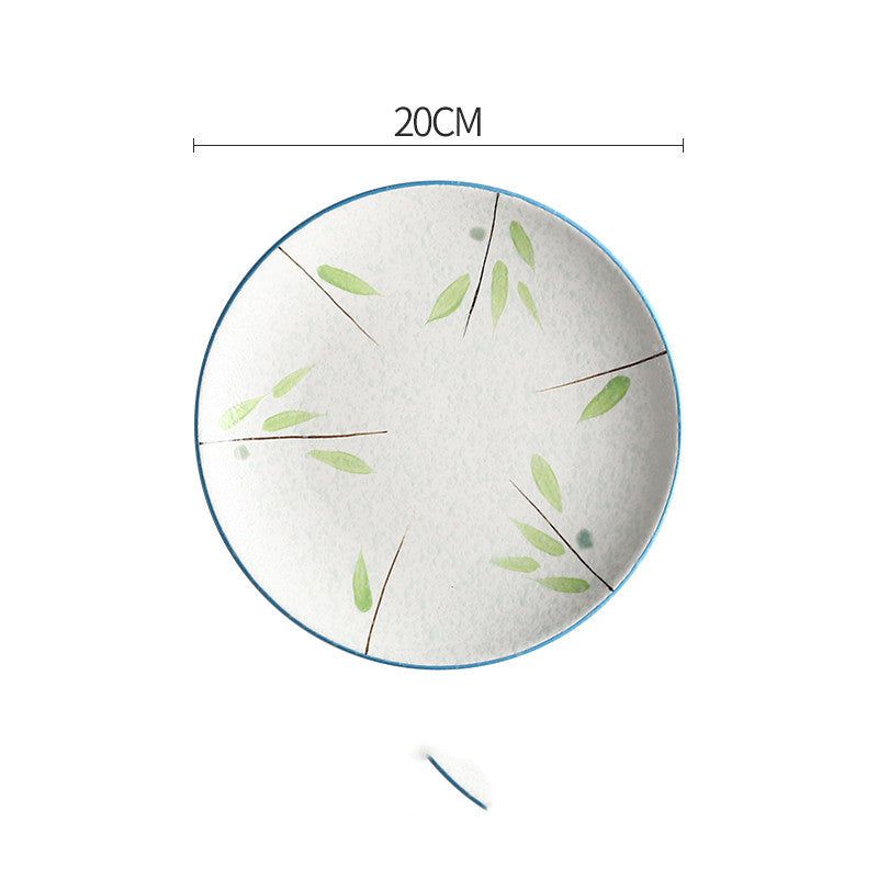 Creative Disc Flat Plate Shallow Plate Japanese Ceramic Tableware - Grand Goldman