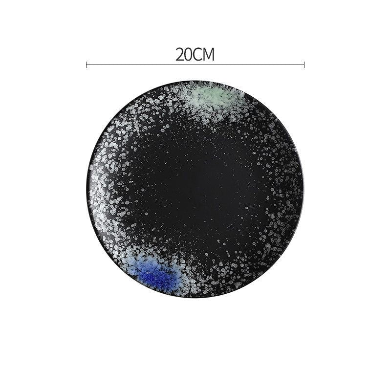 Creative Disc Flat Plate Shallow Plate Japanese Ceramic Tableware - Grand Goldman