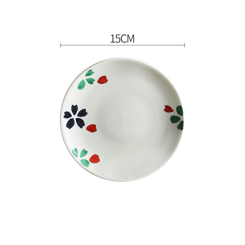 Creative Disc Flat Plate Shallow Plate Japanese Ceramic Tableware - Grand Goldman
