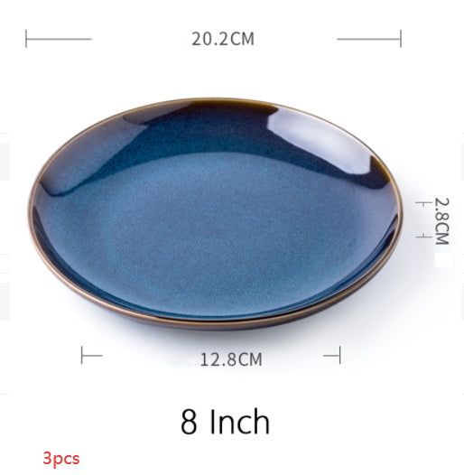 Creative Household Simple Shallow Plate Ceramic Dish - Grand Goldman