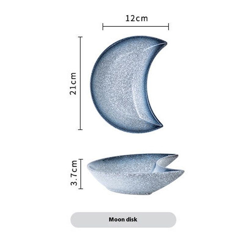 Creative Japanese Ceramic Tableware Moon Plate - Grand Goldman