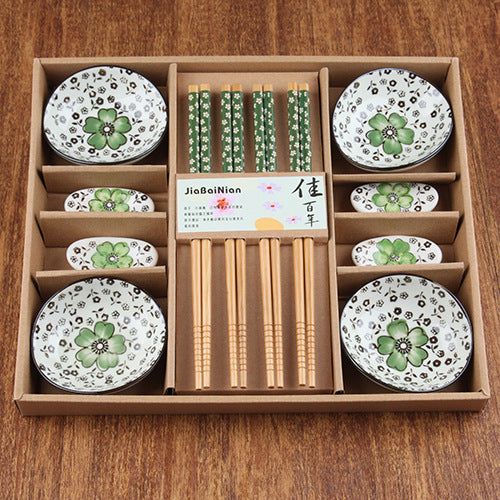 Creative Korean Plate Chopsticks Ceramic Tableware Set - Grand Goldman