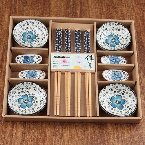 Creative Korean Plate Chopsticks Ceramic Tableware Set - Grand Goldman