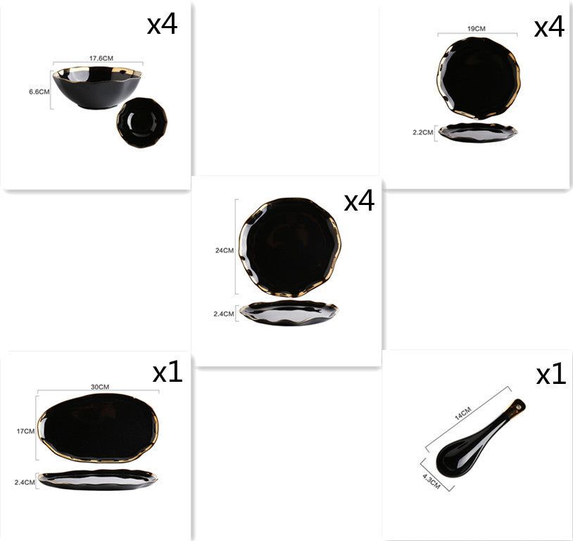 Creative Phnom Penh Ceramic Tableware Bowl Plate Dish - Grand Goldman