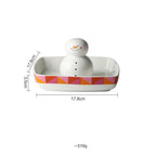 Creative Retro Christmas Cute Tableware Household Ceramic Plate - Grand Goldman