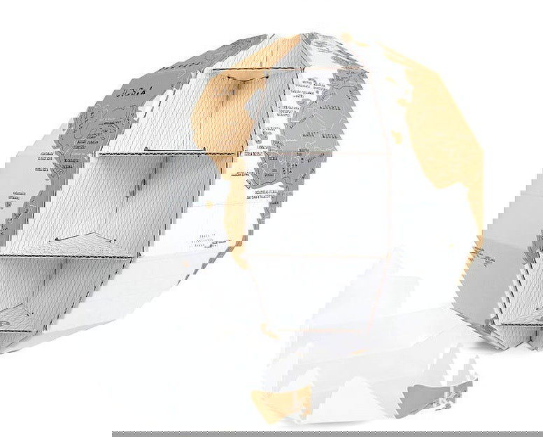 Creative 3D Scratch Globe Map DIY Group Vertical World Globe Travel Map - Grand Goldman