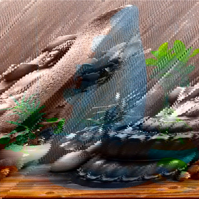 Creative Buddha Statue Resin Flowing Water Ornaments - Grand Goldman