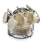Creative Ceramic Bone China Lace Coffee Cup - Grand Goldman