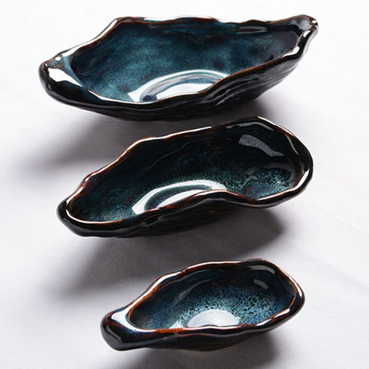 Creative Ceramic Oyster Shaped Tableware Plate - Grand Goldman