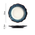 Creative Ceramic Plate American Retro Embossed Tableware Set - Grand Goldman