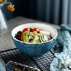 Creative Ceramic Plate American Retro Embossed Tableware Set - Grand Goldman