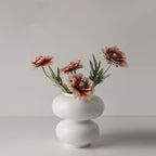 Creative Donut Shaped Vase Hydroponic White Ceramic Vase - Grand Goldman