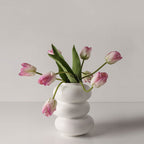Creative Donut Shaped Vase Hydroponic White Ceramic Vase - Grand Goldman