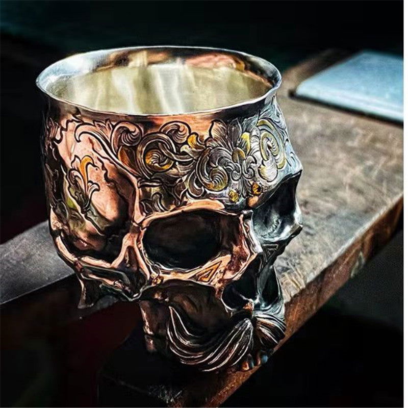 Creative Gothic Alloy Sculpted Drink Cup - Grand Goldman