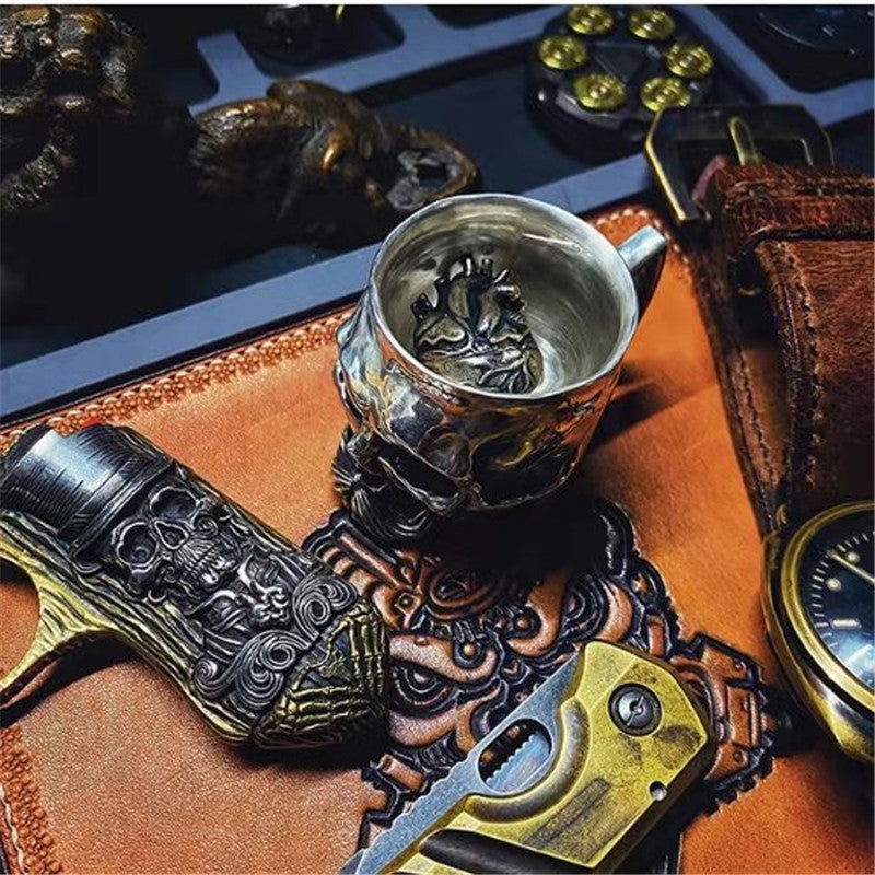 Creative Gothic Alloy Sculpted Drink Cup - Grand Goldman