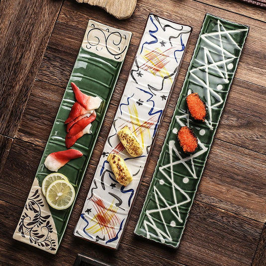 Creative Hand-painted Ceramic Cuisine Sushi Plate - Grand Goldman