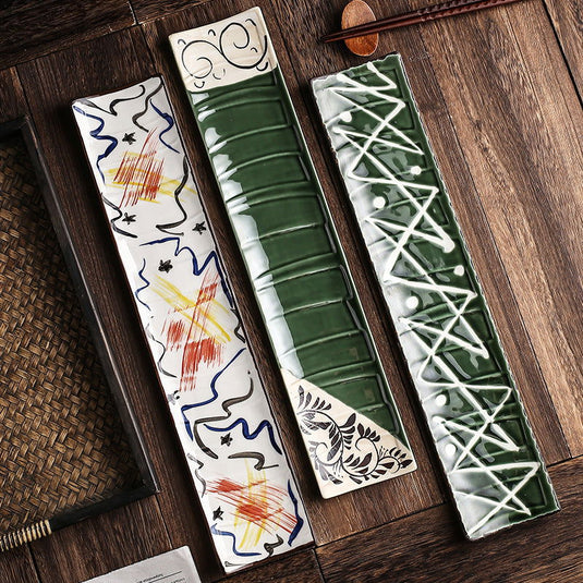 Creative Hand-painted Ceramic Cuisine Sushi Plate - Grand Goldman