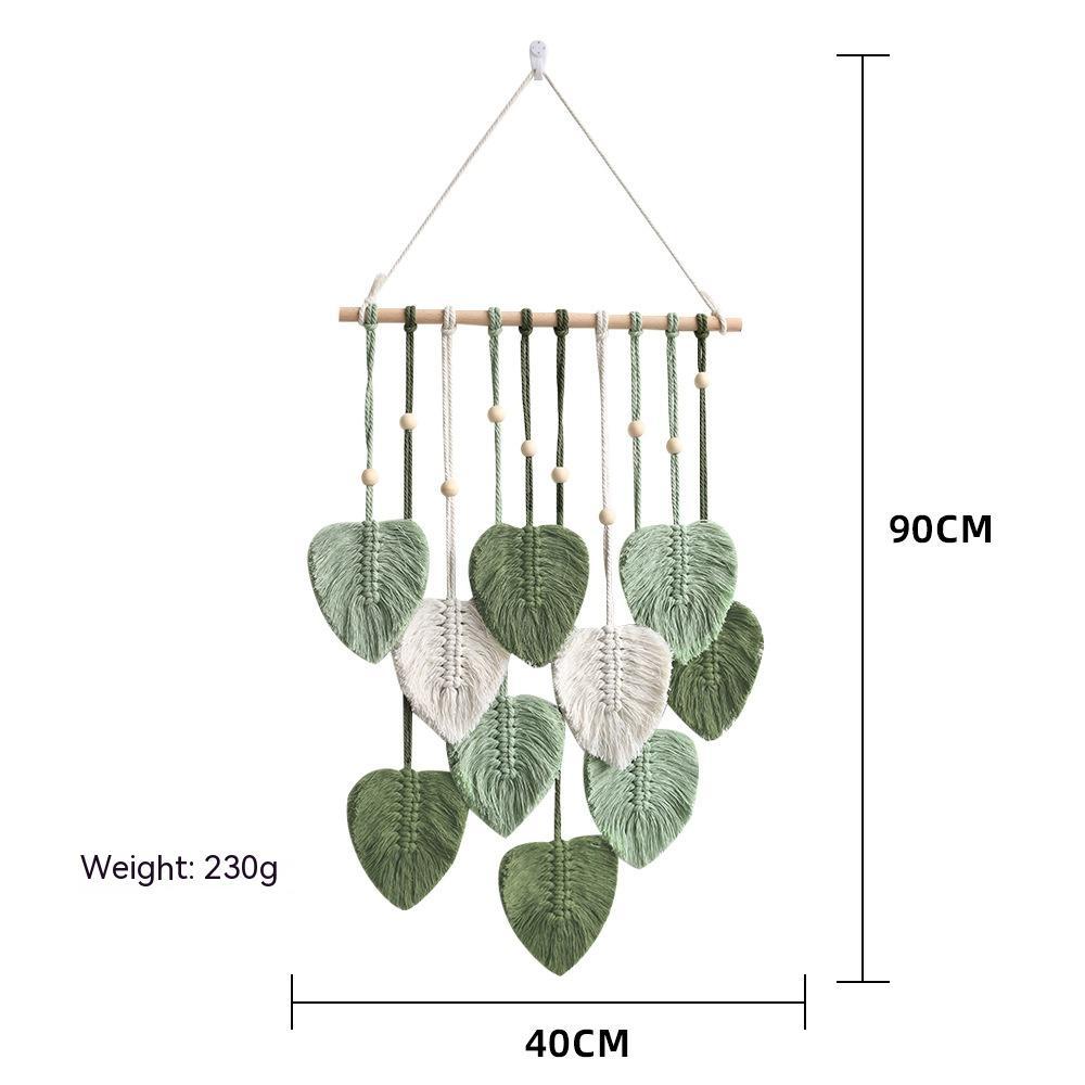 Creative Hand Weaving Cotton String Leaf Tapestry Wall Hanging - Grand Goldman