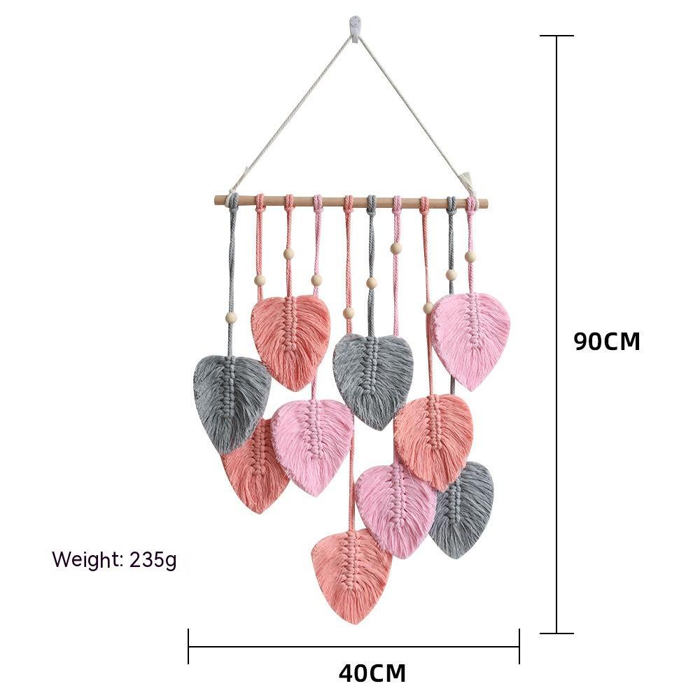 Creative Hand Weaving Cotton String Leaf Tapestry Wall Hanging - Grand Goldman