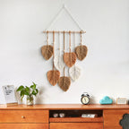 Creative Hand Weaving Cotton String Leaf Tapestry Wall Hanging - Grand Goldman