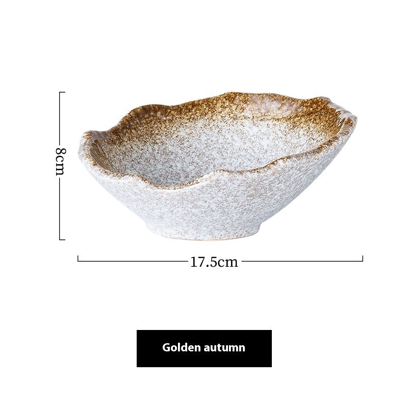 Creative Irregular Ceramic Bowl Fruit Salad Bowl - Grand Goldman