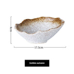 Creative Irregular Ceramic Bowl Fruit Salad Bowl - Grand Goldman