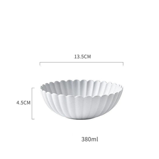 Creative Japanese Chrysanthemum Plate Frosted Ceramic Household Dishes - Grand Goldman