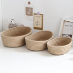 Creative Japanese Desktop Hand-woven Cotton Thread Household Sundries Storage Basket - Grand Goldman