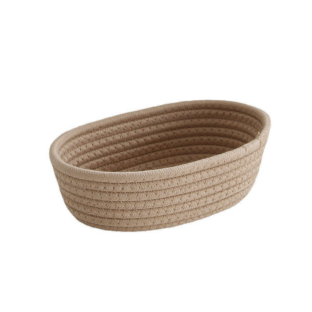 Creative Japanese Desktop Hand-woven Cotton Thread Household Sundries Storage Basket - Grand Goldman