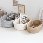 Creative Japanese Desktop Hand-woven Cotton Thread Household Sundries Storage Basket - Grand Goldman