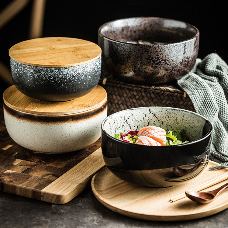 Creative Japanese Student Ceramic Soup Bowl Tableware - Grand Goldman
