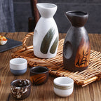 Creative Japanese Style Ceramic Wine Pot Tray Set - Grand Goldman