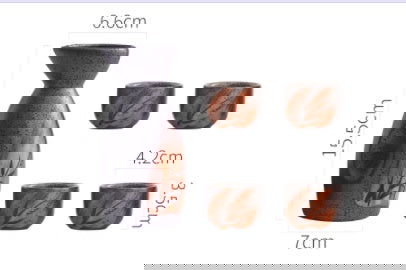 Creative Japanese Style Ceramic Wine Pot Tray Set - Grand Goldman