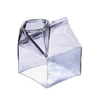 Creative Japanese Style Milk Carton Transparent Glass Square Milk Cup - Grand Goldman