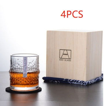 Creative Japanese Whiskey Hammered Wine Glass - Grand Goldman
