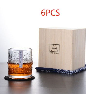 Creative Japanese Whiskey Hammered Wine Glass - Grand Goldman