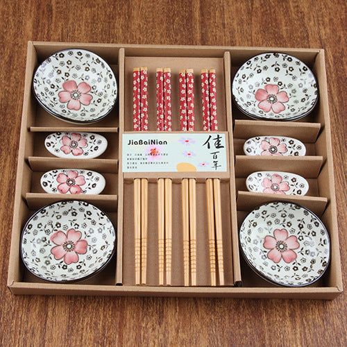 Creative Korean Plate Chopsticks Ceramic Tableware Set - Grand Goldman