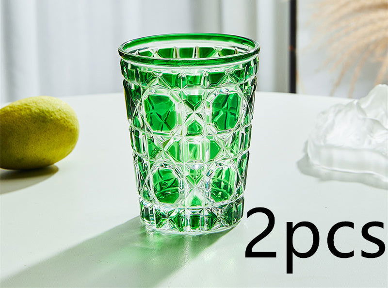 Creative Light Luxury Color Checkered Whisky Cup - Grand Goldman
