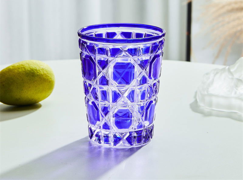 Creative Light Luxury Color Checkered Whisky Cup - Grand Goldman
