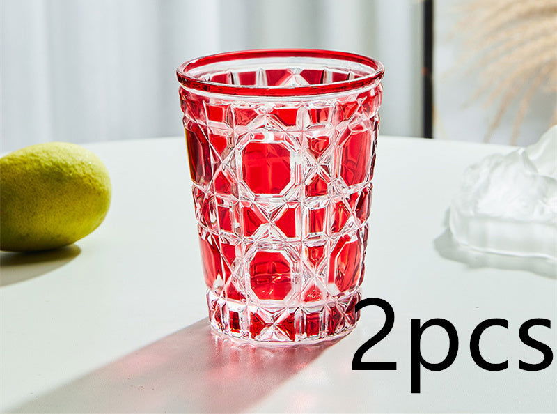 Creative Light Luxury Color Checkered Whisky Cup - Grand Goldman