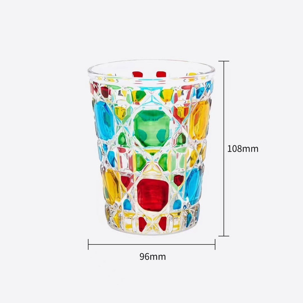 Creative Light Luxury Color Checkered Whisky Cup - Grand Goldman