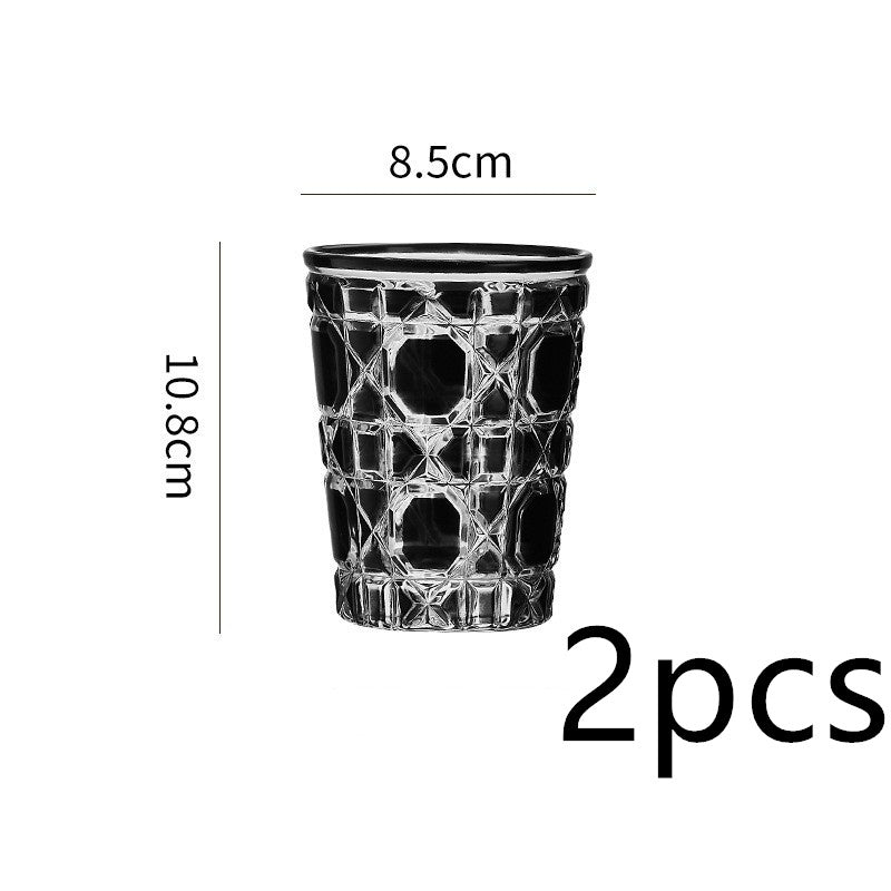 Creative Light Luxury Color Checkered Whisky Cup - Grand Goldman