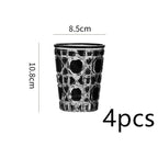 Creative Light Luxury Color Checkered Whisky Cup - Grand Goldman